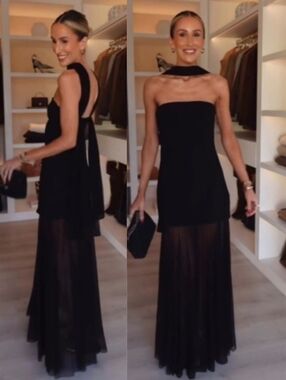 Zara TRANSPARENT COMBINATION DRESS SIZE S M